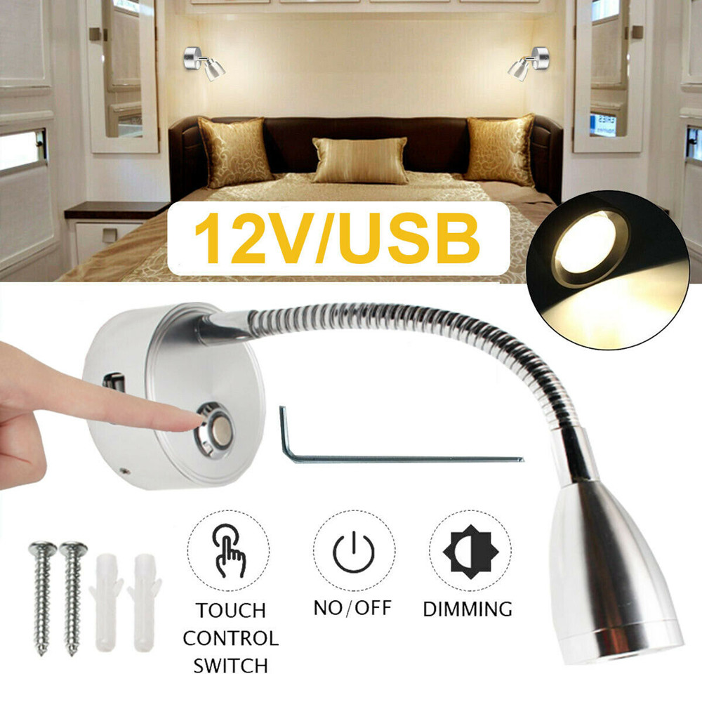 12V-Touch-Switch-USB-LED-Spot-Reading-Light-Camper-Caravan-Boat-Interior-Lamp-1830719-7
