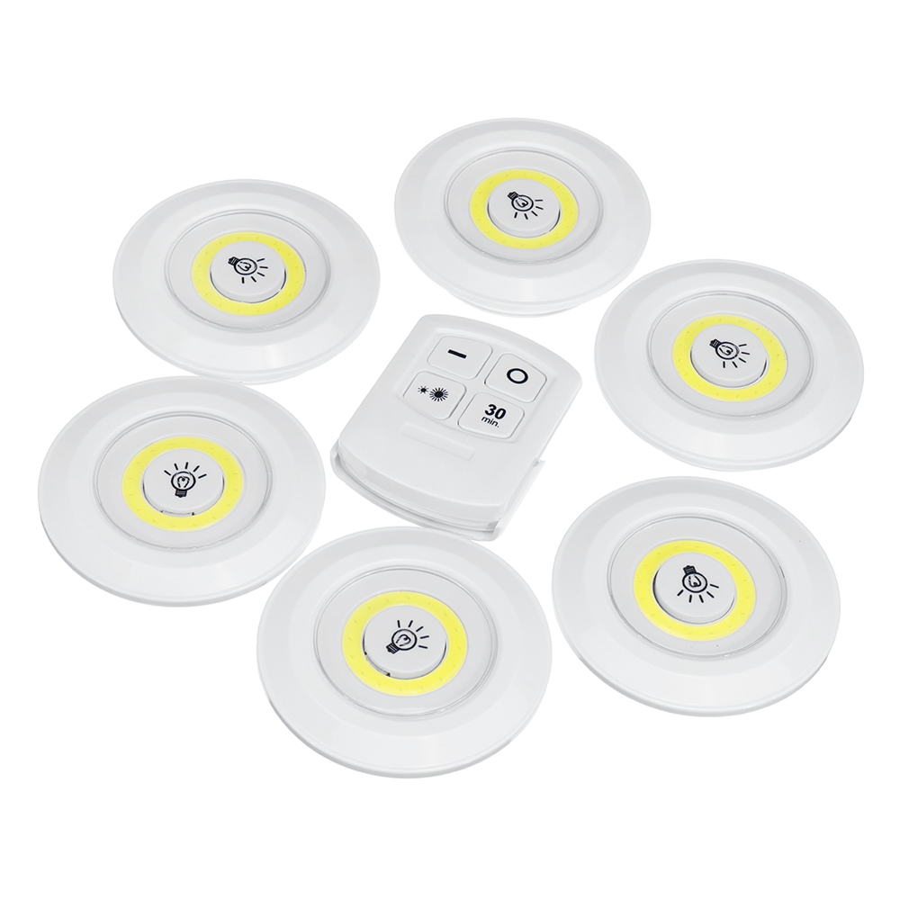 136pcs-LED-Wireless-Stick-On--LED-Tap-Light-Bright-Remote-Battery-Cabinet-Closet-Night-Lamp-1544326-1
