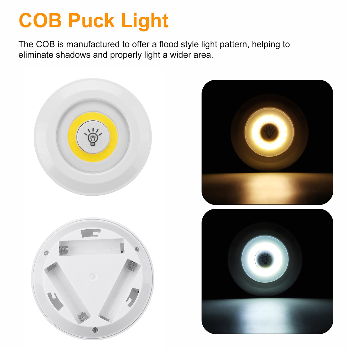 13PCS-Under-Cabinet-Lights-Closet-Kitchen-Counter-COB-Puck-LightRemote-Control-1830265-6