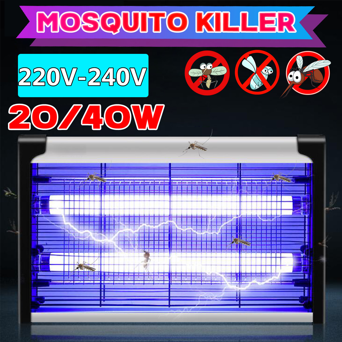 20W40W-Electric-Mosquito-Zapper-Bug-Killer-Light-Trap-Catcher-Low-Noise-Home-1791330-1