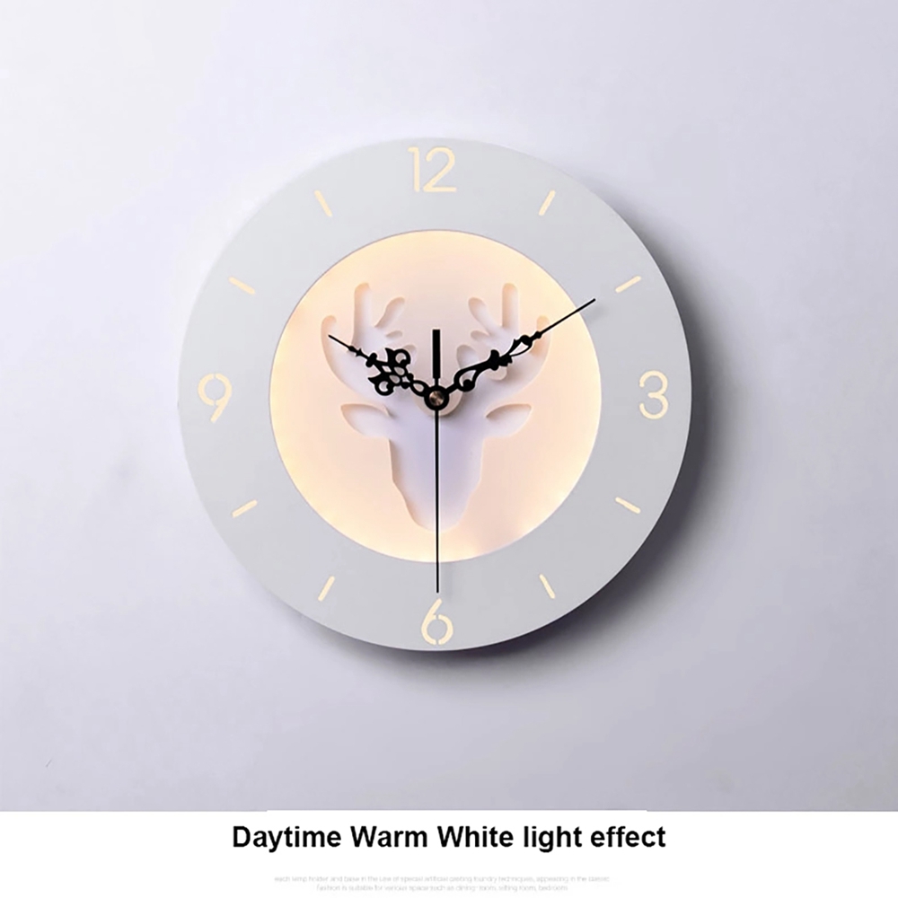 220V-LED-Nordic-Deer-Round-Clock-Night-Light-Wall-Lamp-Bedroom-Living-Room-Decor-24CM-1581540-6