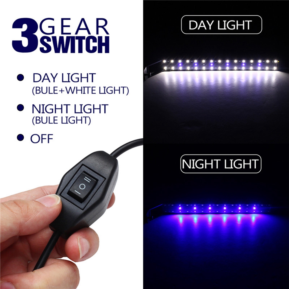 24W-85cm-Blue--White-LED-Adjustable-Aquarium-Fish-Tank-Lamp-Super-Slim-Clip-On-Light-1358343-3