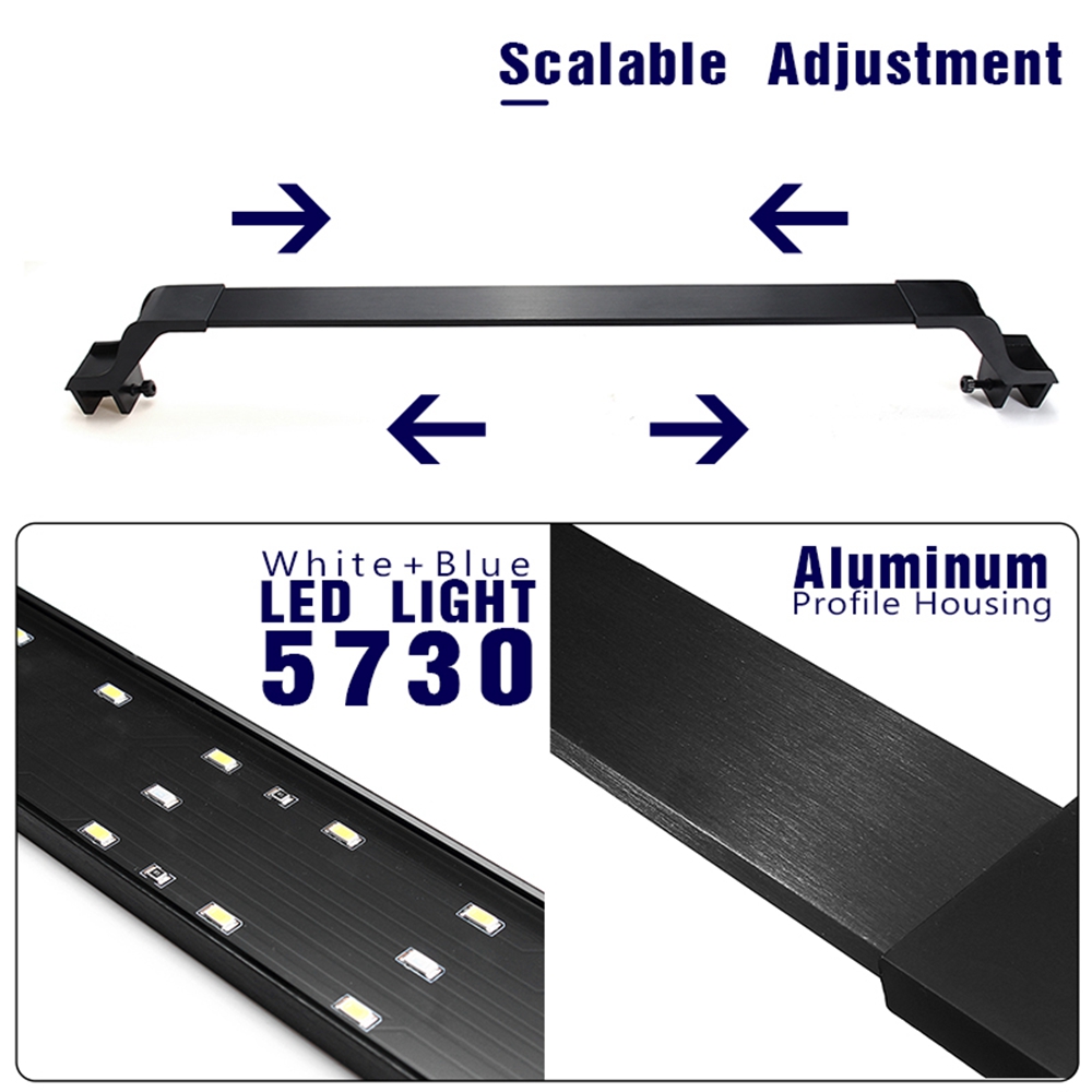 24W-85cm-Blue--White-LED-Adjustable-Aquarium-Fish-Tank-Lamp-Super-Slim-Clip-On-Light-1358343-5