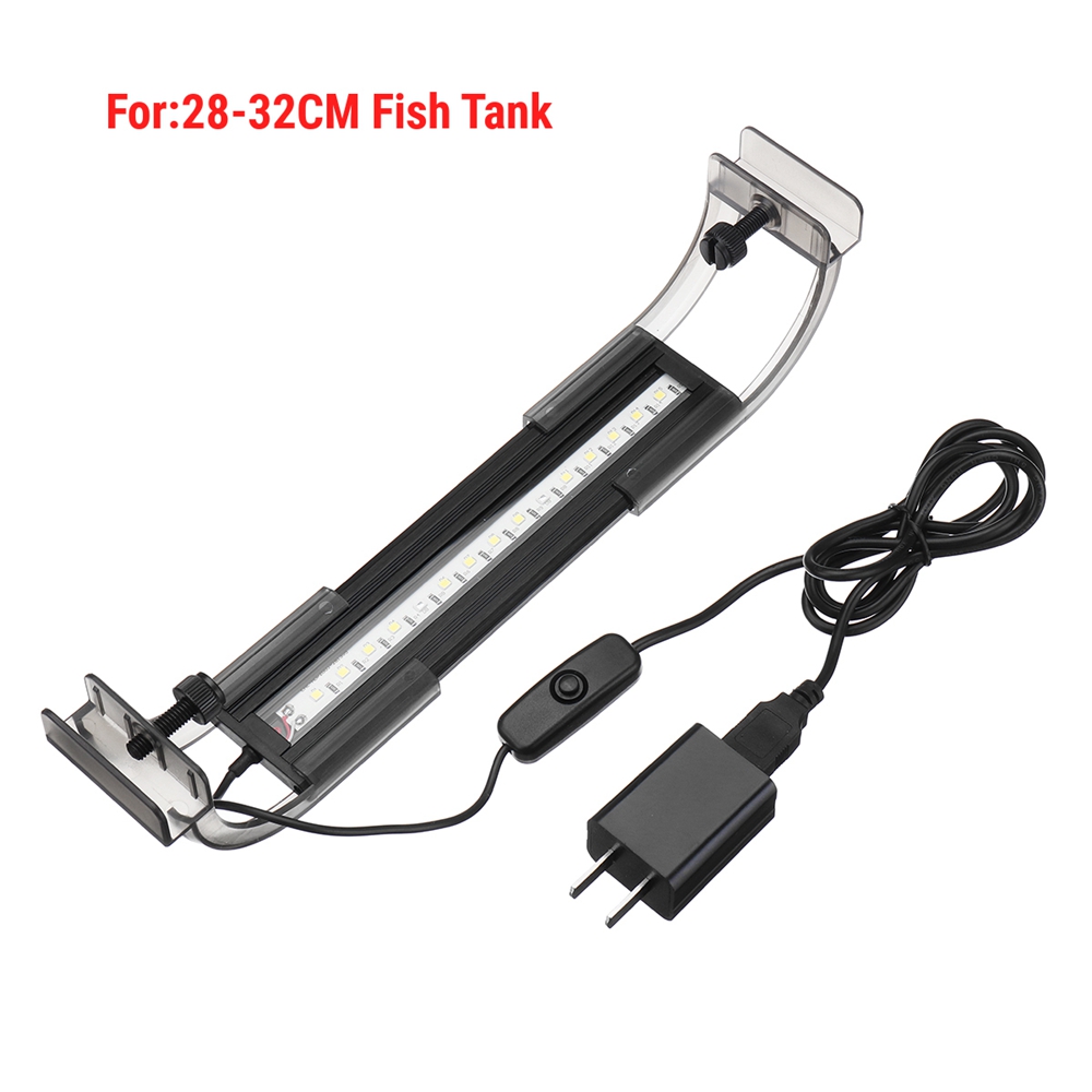 25W-18cm-Adjustable-2835-LED-Aquarium-Fish-Tank-Super-Slim-Light-Lamp-Black-1429924-2