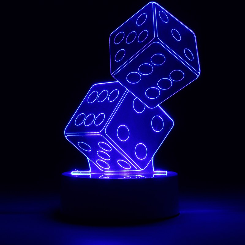 3D-Dice-Shape-RGB-USB-Night-Light-Color-Changing-LED-Table-Lamp--24-Key-Controller-Xmas-Gift-1113624-2