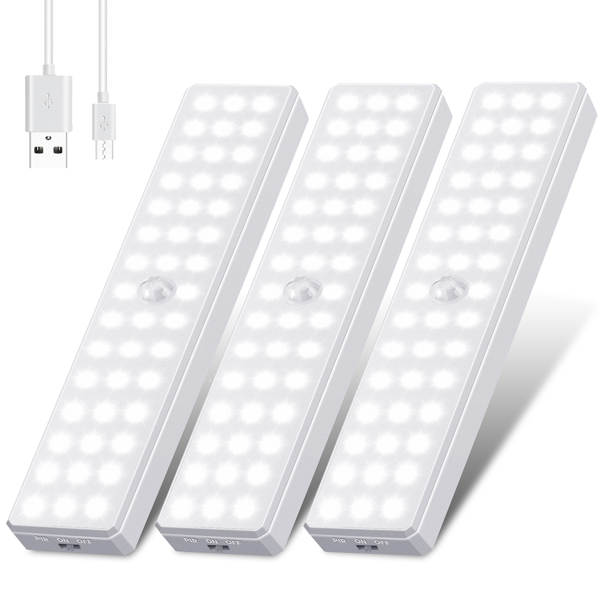 3PCS-6500K-44LEDs-Motion-Sensor-Light-750mAh-USB-Rechargeable-Magnetic-Sticker-Lamp-1899881-1