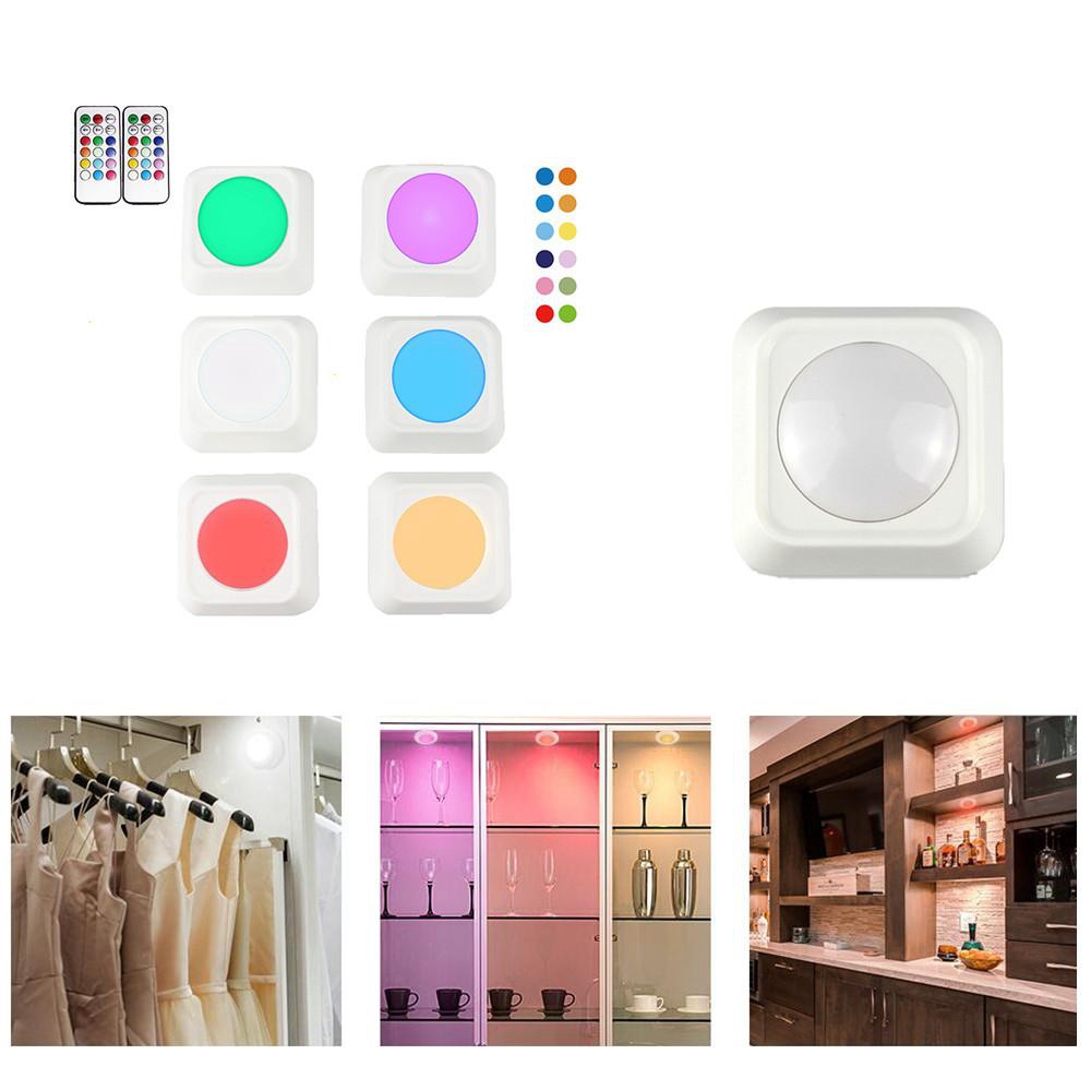 3pcs--6pcs-Colorful-Remote-Control-Pat-Night-Light-for-Wardrobe-Kitchen-Bedroom-Cabinet-Square-Shape-1598578-1
