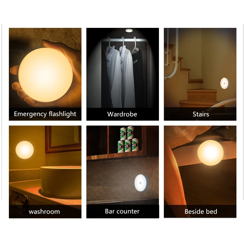 6-LEDs-PIR-Motion-Sensor-Night-Light-Auto-OnOff-for-Bedroom-Stairs-Cabinet-Wardrobe-Wireless-USB-Rec-1796314-6