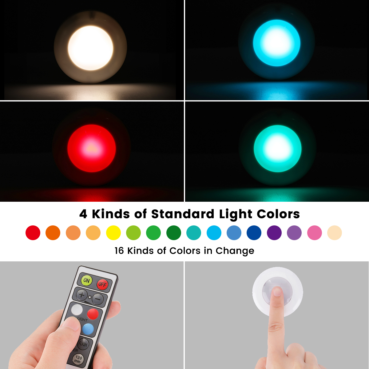 6-Pcs-Elfeland-Cabinet-Lights-RGB-Led-Night-Light-with-Remote-Control-Stairs-Light-Cabinet-Light-Bat-1684330-2