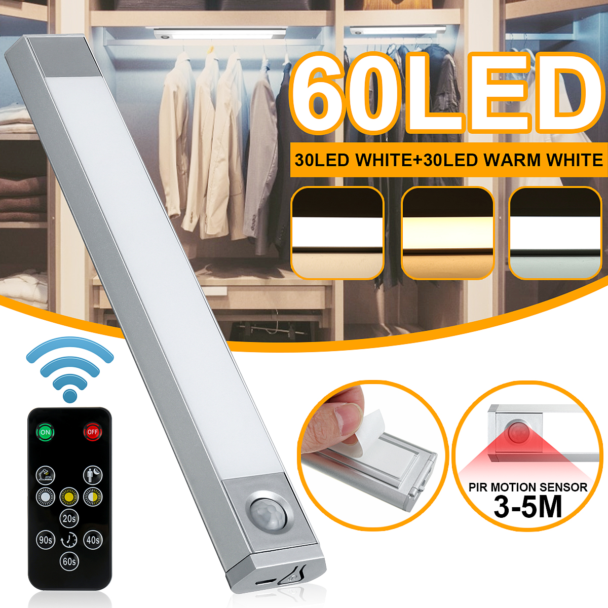 60-LED-USB-Rechargeable-Motion-Sensor-Closet-Light-Wireless-Under-Cabinet-Lamp-1628765-1