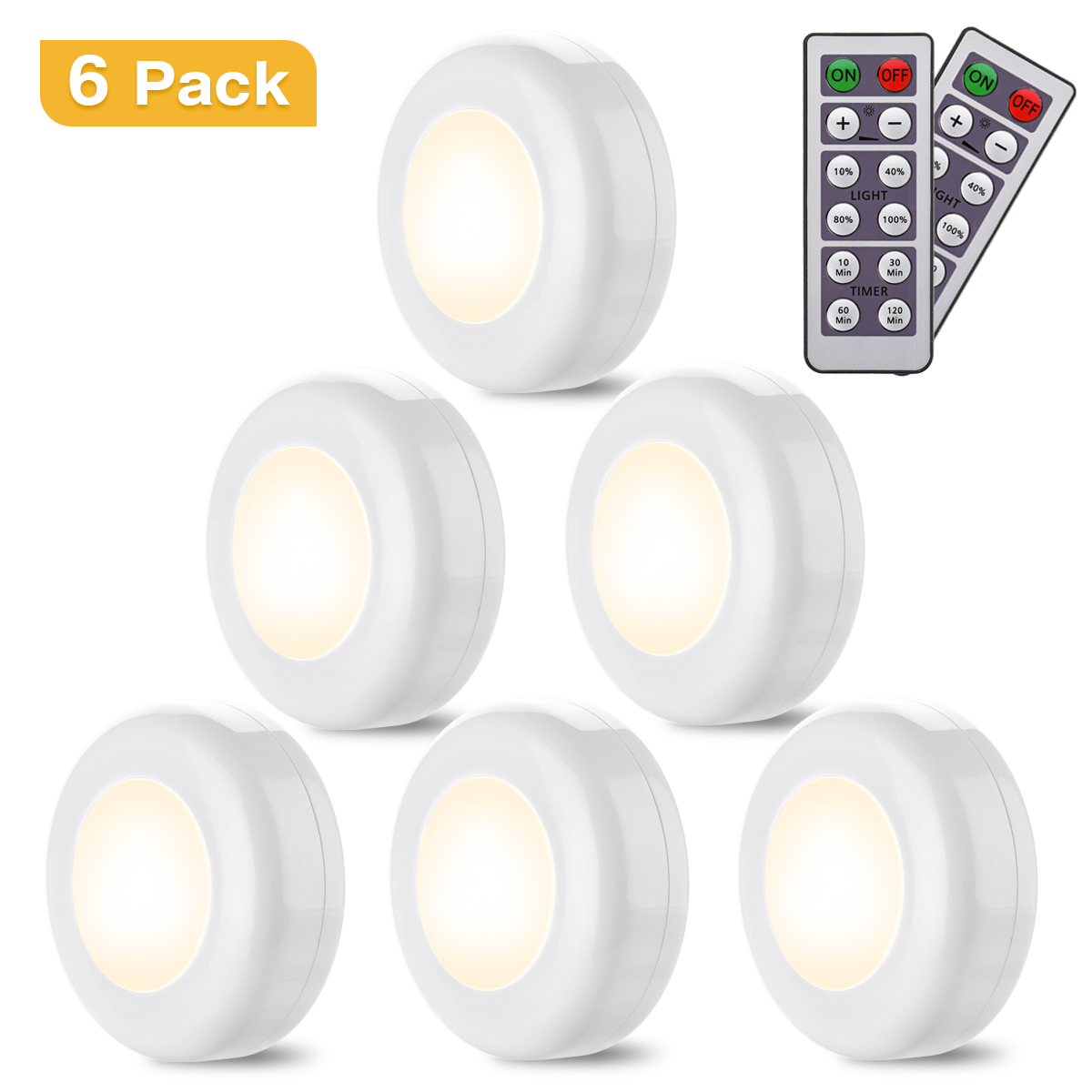 6PCS-LED-Cabinet-Light-Dimming-Kitchen-Wardrobe-Cupboard-Lamp--2PCS-Remote-Control-1708793-1