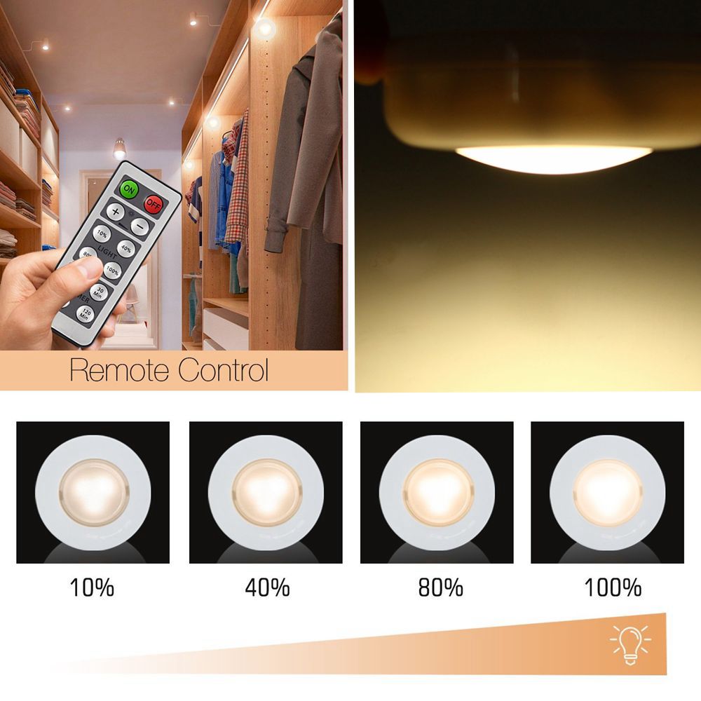 6Pcs-05W-Round-Remote-Control-LED-Cabinet-Light--Dimmable-Timer-Closet-Light-Night-Light-DC45V-1305957-1