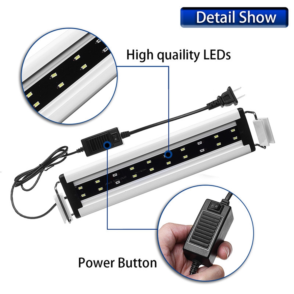 6W-20-LED-Aquarium-Fish-Tank-Light-Panel-BlueWhite-Lamp-Adjustable-Aluminum-1336169-5