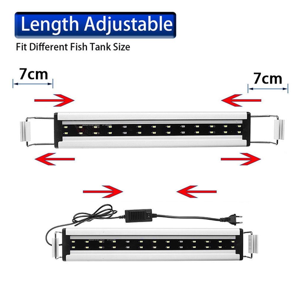 8W-26-LED-Aquarium-Fish-Tank-Light-Panel-BlueWhite-Lamp-Adjustable-Aluminum-1336171-5