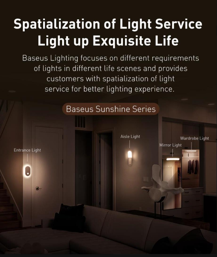 Baseus-500mAh-Sunshine-Series-Human-Body-Indution-LED-Entrance-Light-For-Smart-Home-1620361-3