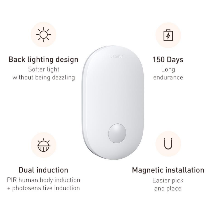 Baseus-500mAh-Sunshine-Series-Human-Body-Indution-LED-Entrance-Light-For-Smart-Home-1620361-4