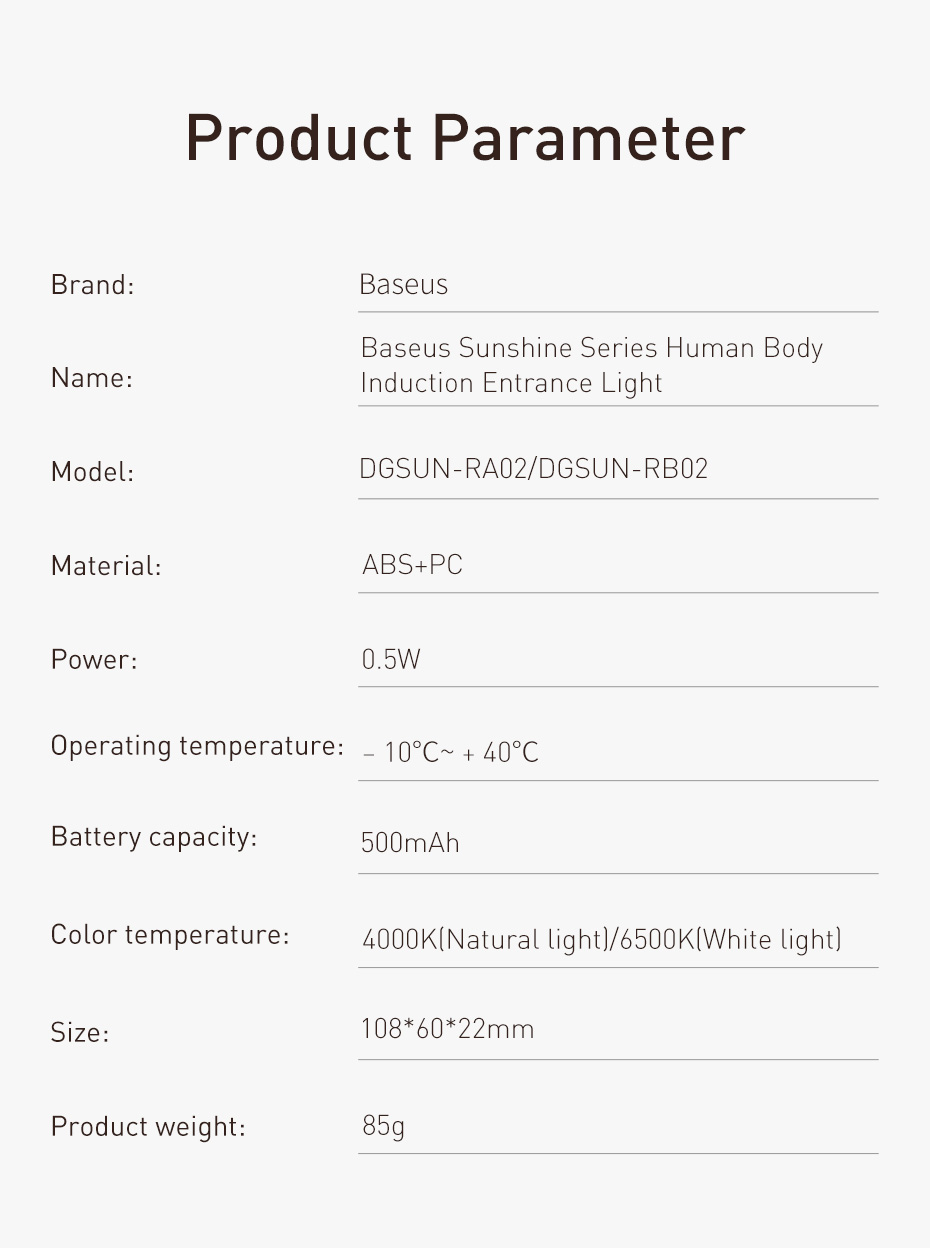 Baseus-500mAh-Sunshine-Series-Human-Body-Indution-LED-Entrance-Light-For-Smart-Home-1620361-8