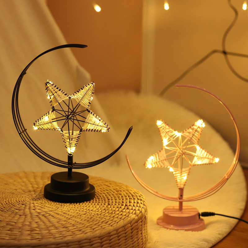 BatteryUSB-Powered-Warm-Light-BlackPink-Star-Moon-Night-Light-Desk-Lamp-Birthday-Gift-1759051-2