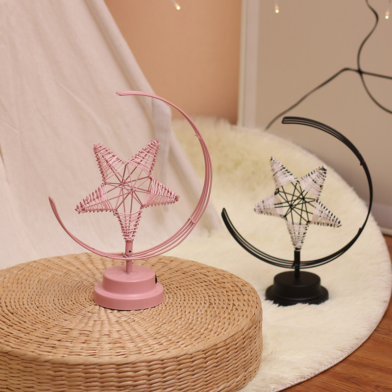 BatteryUSB-Powered-Warm-Light-BlackPink-Star-Moon-Night-Light-Desk-Lamp-Birthday-Gift-1759051-3