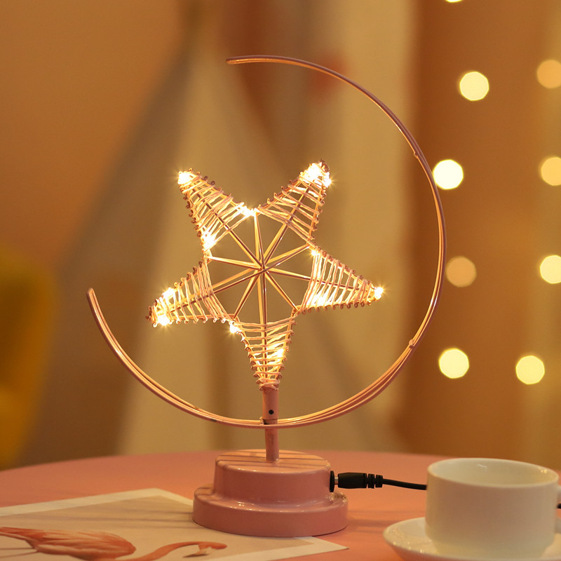 BatteryUSB-Powered-Warm-Light-BlackPink-Star-Moon-Night-Light-Desk-Lamp-Birthday-Gift-1759051-6