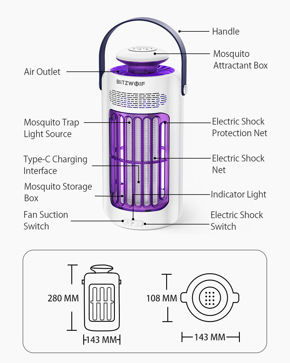 BlitzWolfreg-BW-MK-011-UV-Mosquito-Killer-Lamp-5W-TYPE-C-USB-Rechargeable-2000mAh-Capacity-Electric--1964000-10