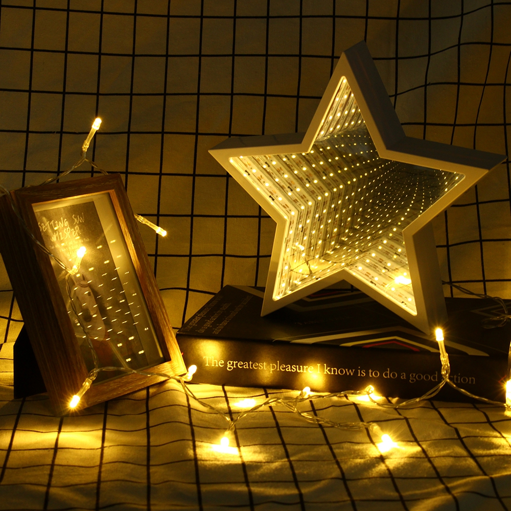 Creative-Cute-Star-Mirror-Lamp-LED-Tunnel-Night-Light-for-Kid-Gift-Atmosphere-Light-WhiteWarm-White-1302978-2