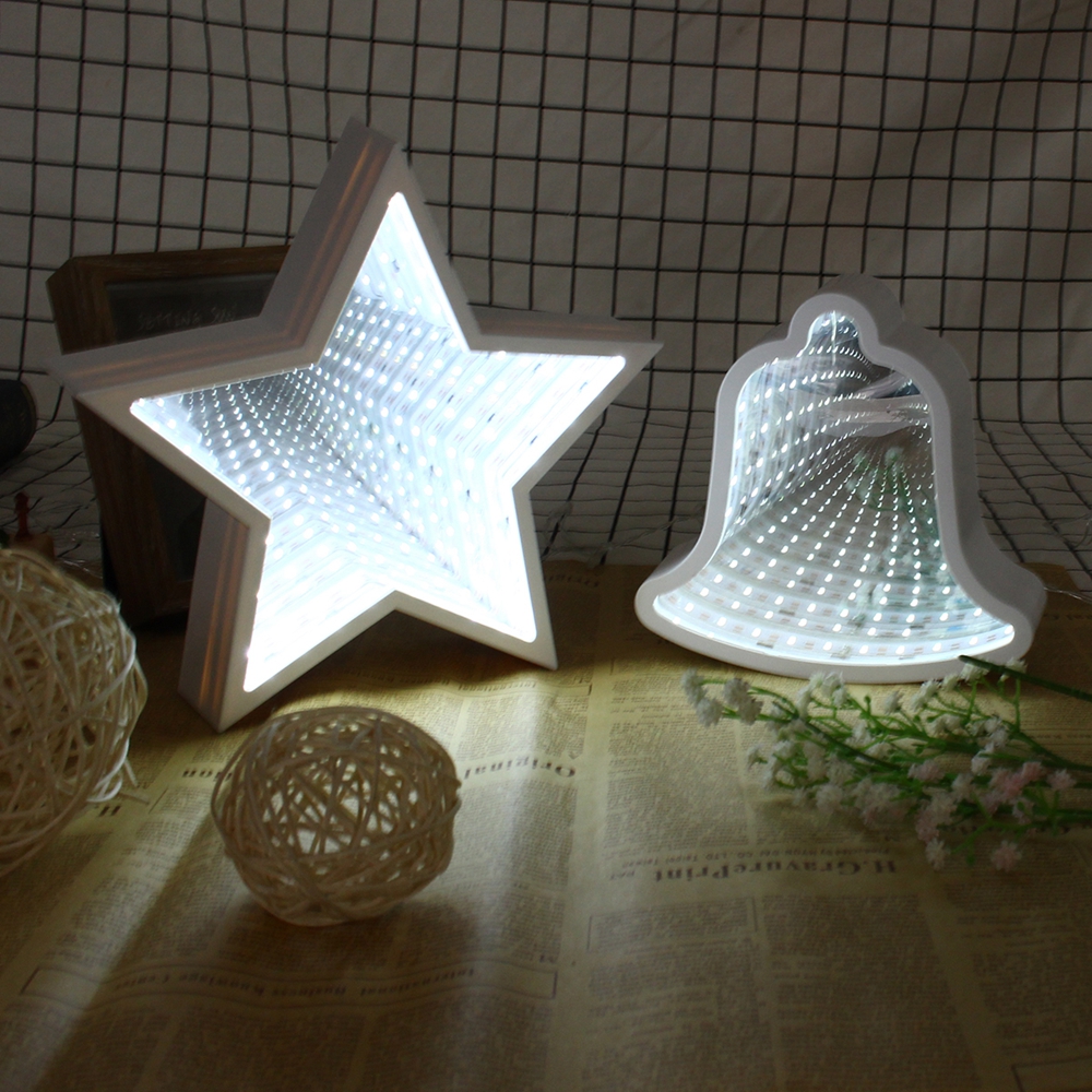 Creative-Cute-Star-Mirror-Lamp-LED-Tunnel-Night-Light-for-Kid-Gift-Atmosphere-Light-WhiteWarm-White-1302978-3