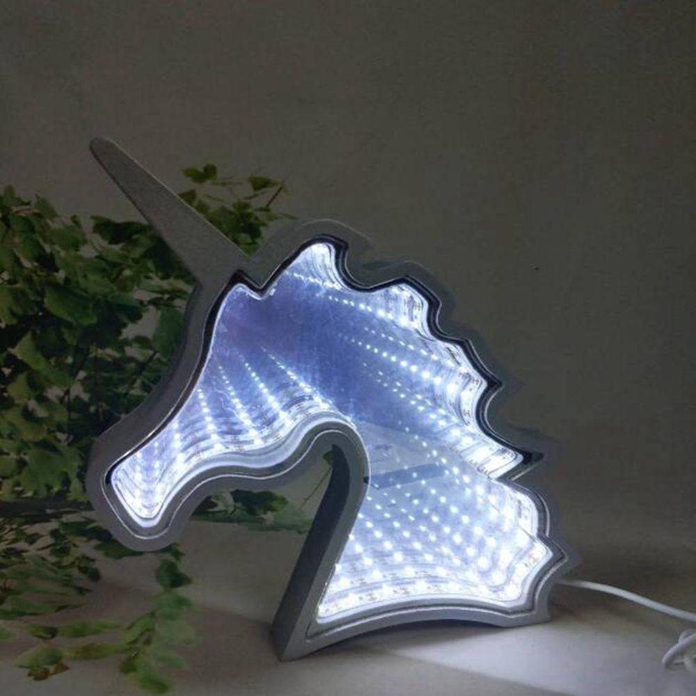 Creative-Cute-Unicorn-Mirror-Lamp-LED-Tunnel-Night-Light-for-Kid-Atmosphere-Light-WhiteWarm-White-1302999-3