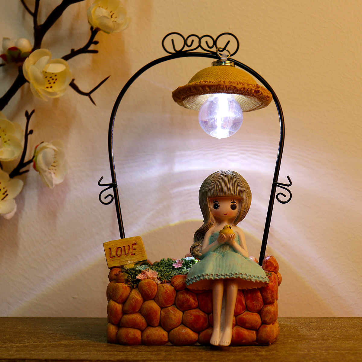 Creative-Farm-Girl-Table-Night-Light-Resin-Craft-Character-Ornaments-Xmas-Gifts-1640922-6