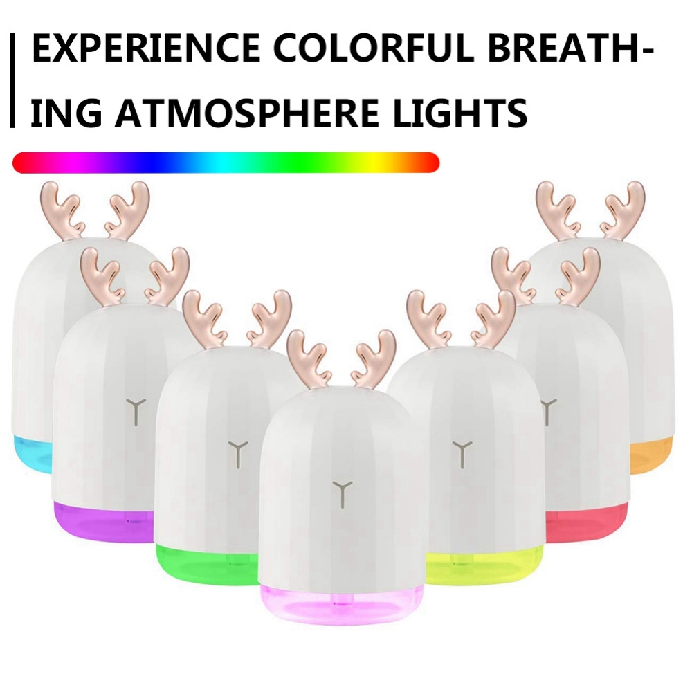 Cute-White-Deer--Pink-Rabbit-220ML-Humidifier-Air-Purifier-USB-Colorful-Light-for-Home-Office-Car-1382178-6