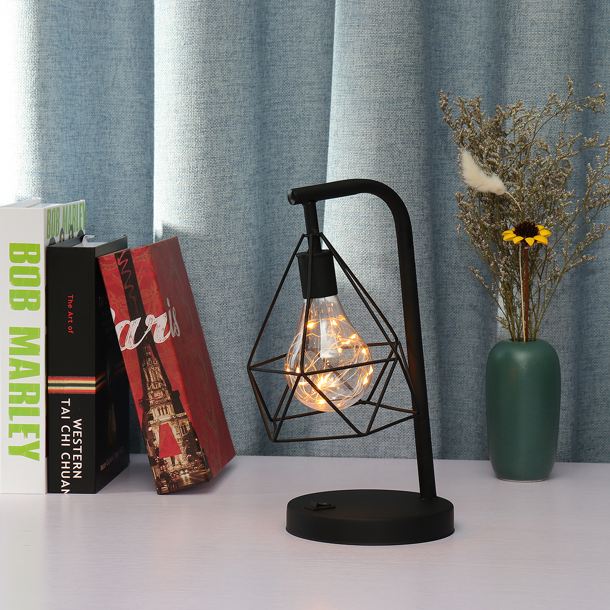 Diamond-Shape-PVC-LED-Night-Light-Modern-Table-Bedroom-Home-Indoor-Decor-Lamp-1433233-2