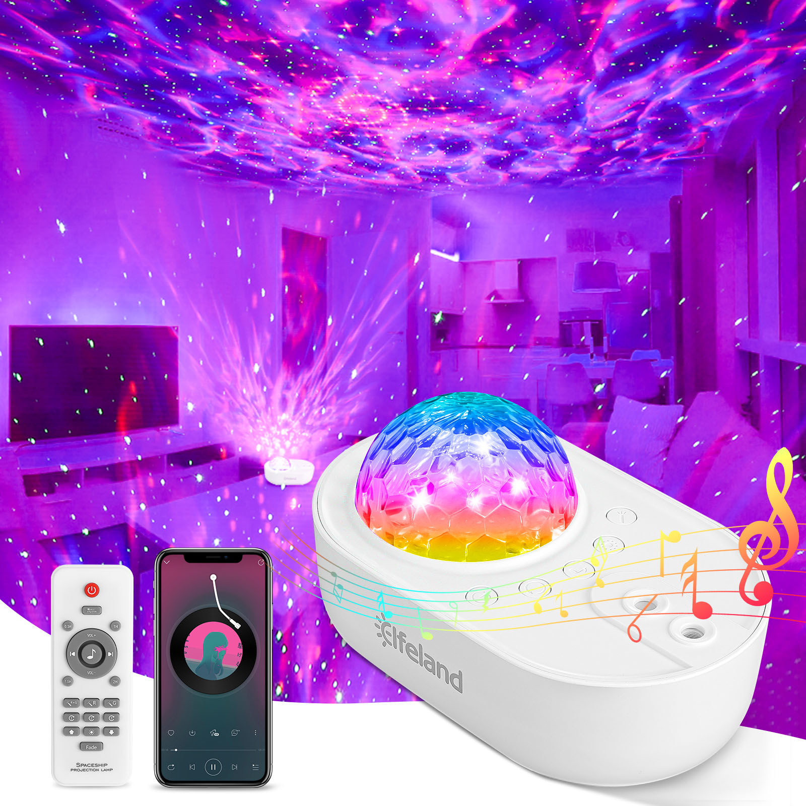 Elfeland-USB-LED-Starry-Light-Sky-Night-Galaxy-Projector-Music-Lamps-with-Remote-Control-1887025-1