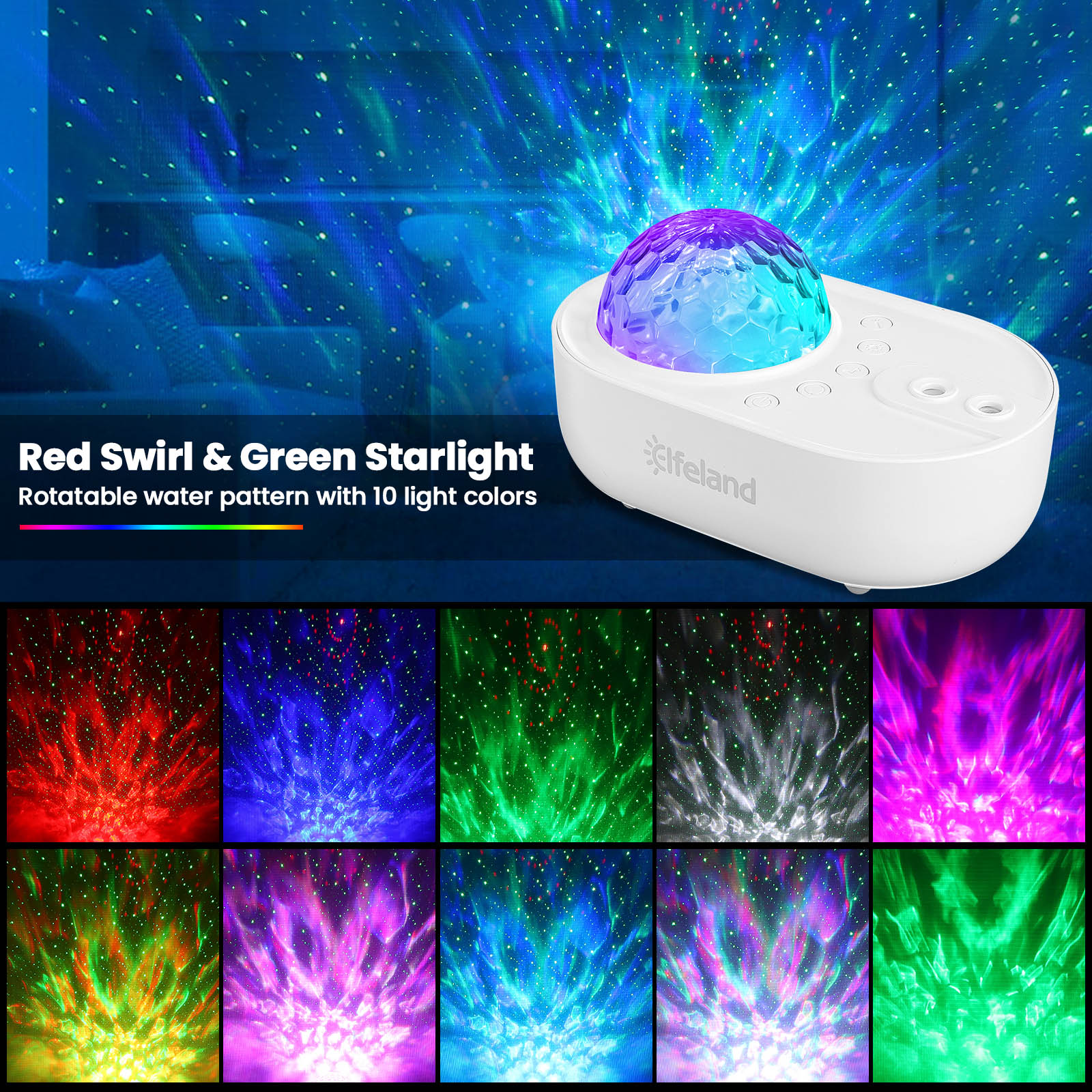 Elfeland-USB-LED-Starry-Light-Sky-Night-Galaxy-Projector-Music-Lamps-with-Remote-Control-1887025-2
