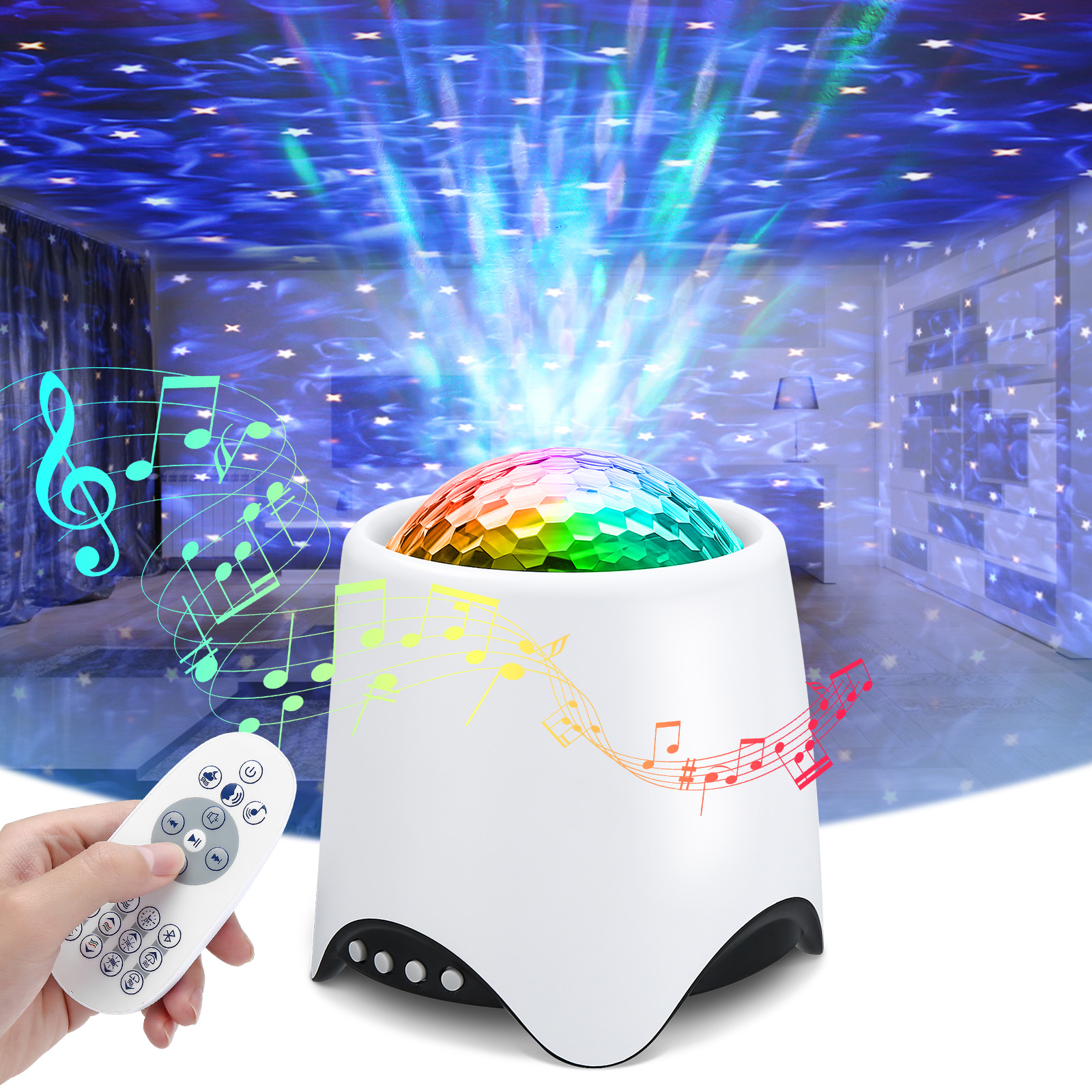 Elfeland-USB-RGB-LED-Galaxy-Projector-Light-Starry-Sky-Ocean-Music-Night-Light-with-Remote-Control-1890701-3