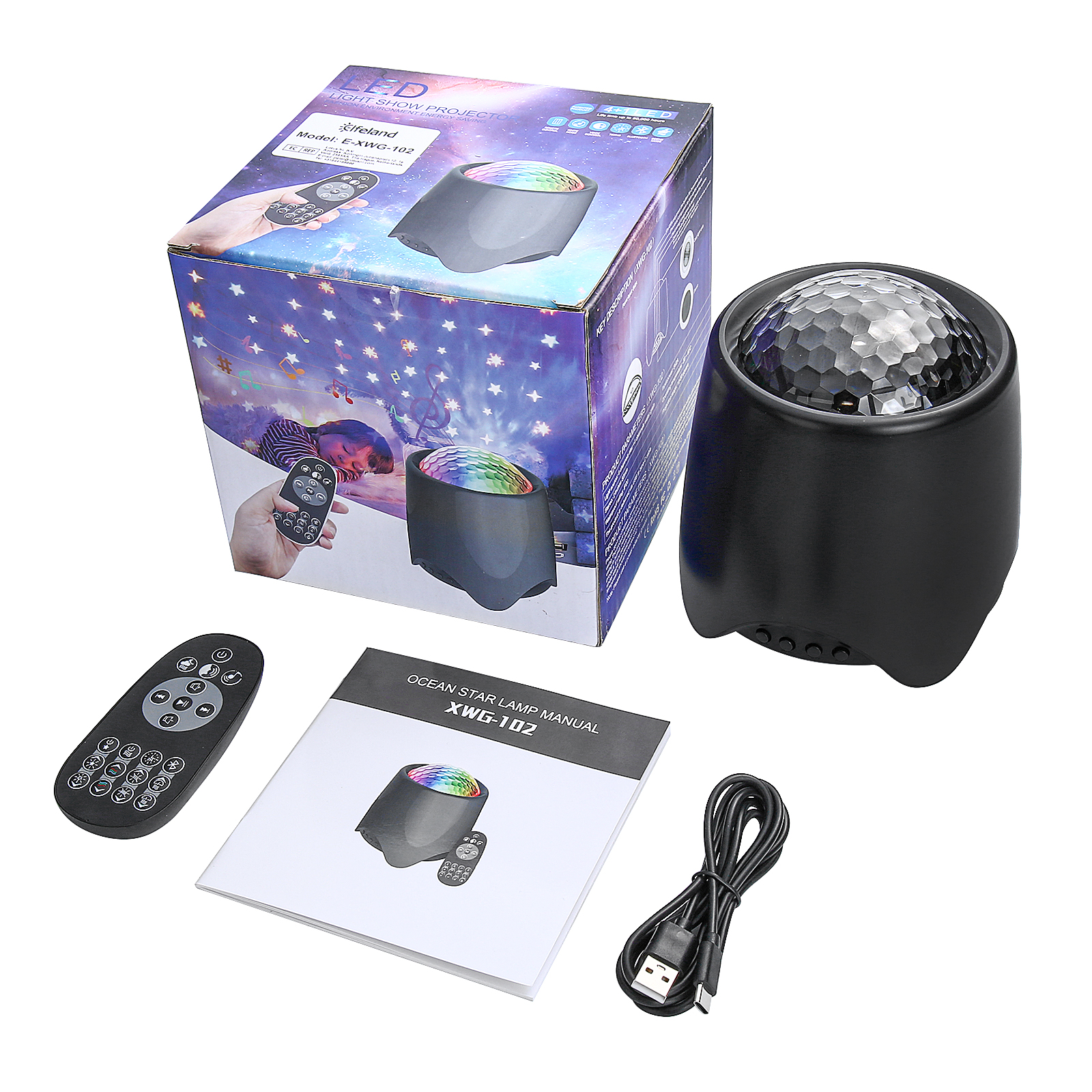 Elfeland-USB-RGB-LED-Galaxy-Projector-Light-Starry-Sky-Ocean-Music-Night-Light-with-Remote-Control-1890732-17