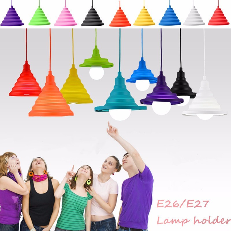 Folding-Lampshade-Colorful-Silicone-E27-Lamp-Holder-Pendant-Lights-DIY-Ceiling-Light-Home-Decor-1027237-2