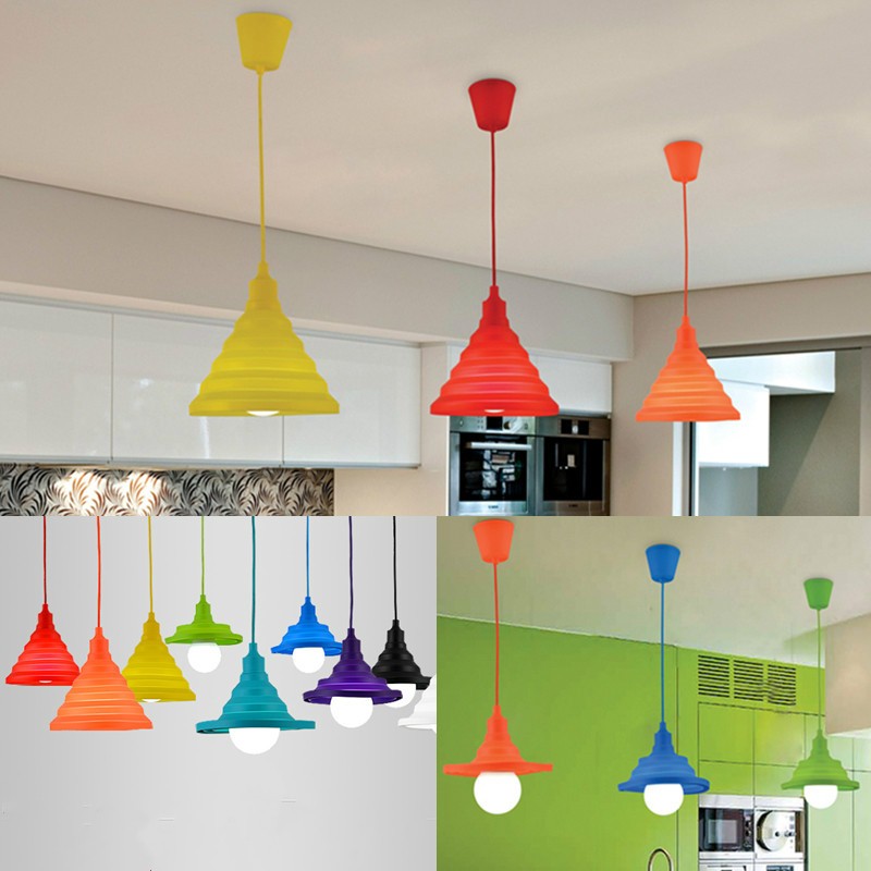 Folding-Lampshade-Colorful-Silicone-E27-Lamp-Holder-Pendant-Lights-DIY-Ceiling-Light-Home-Decor-1027237-5