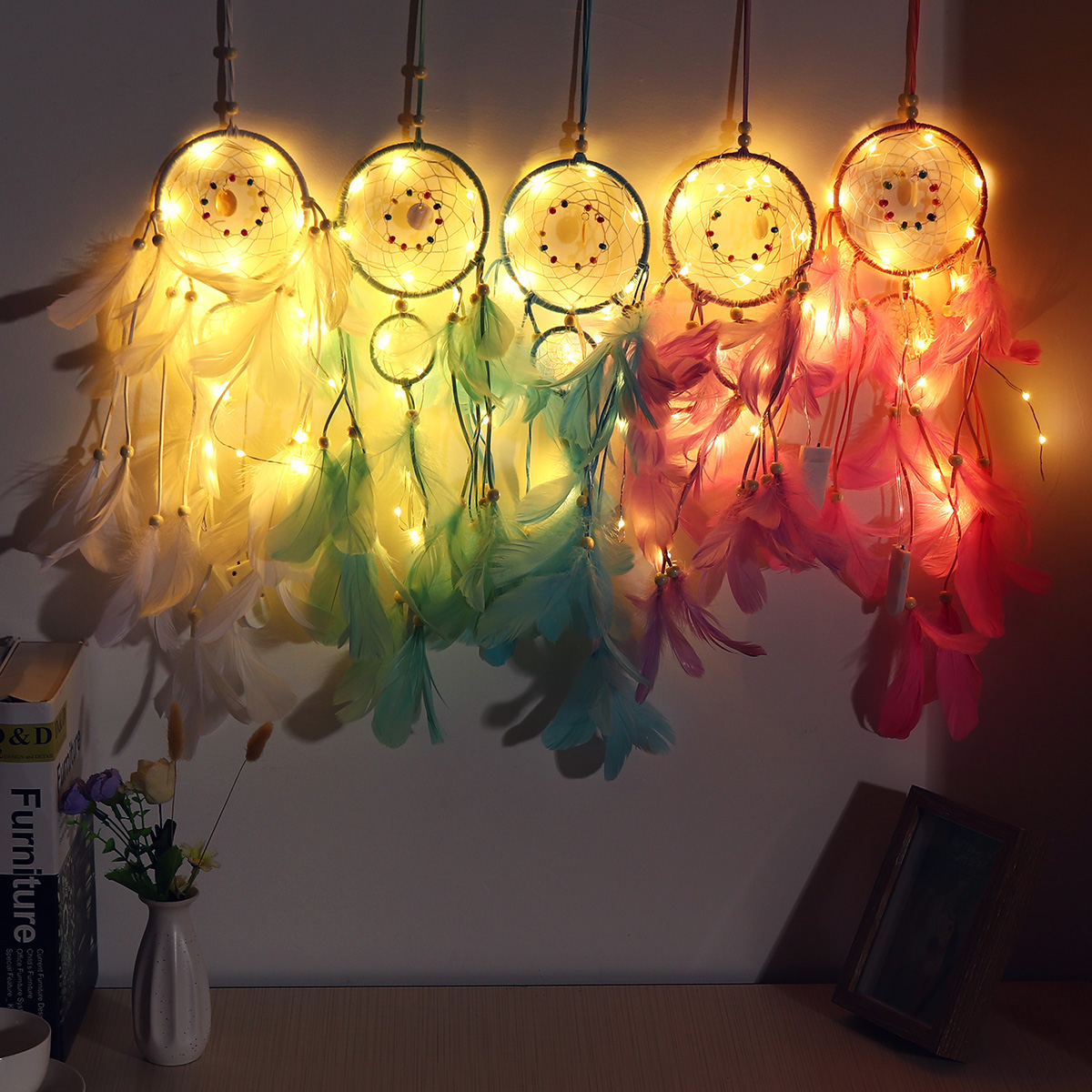 Handmade-Christmas-Light-LED-Light-Feather-Dream-Catcher-Home-Party-Wedding-Decor-Gift-1406721-2