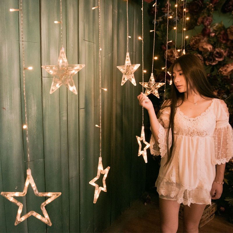 Honana-HT-336-220V-LED-Light-String-Star-Shape-Curtain-Light-Home-Decor-Celebration-Festival-Wedding-1143230-3