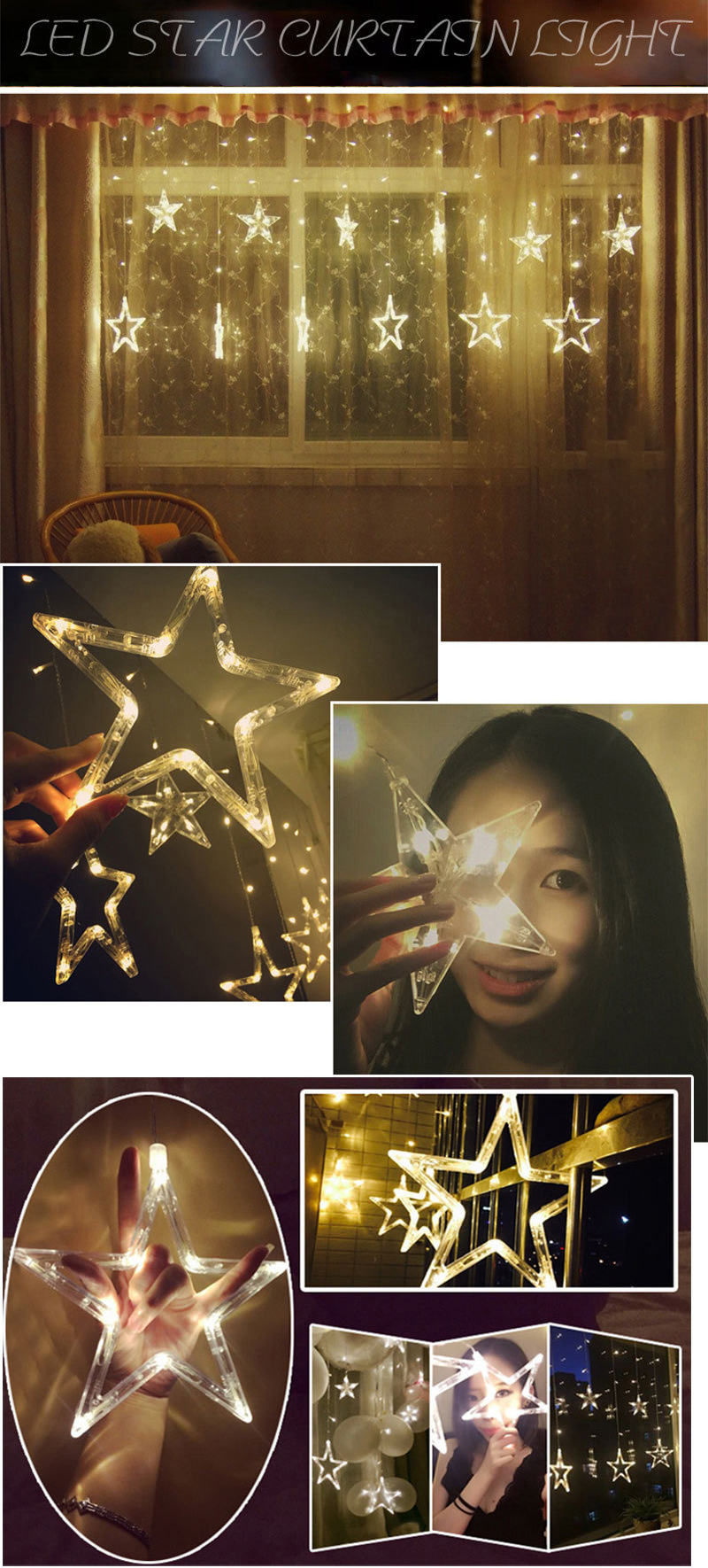 Honana-HT-336-220V-LED-Light-String-Star-Shape-Curtain-Light-Home-Decor-Celebration-Festival-Wedding-1143230-4
