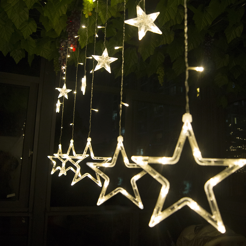 Honana-HT-336-220V-LED-Light-String-Star-Shape-Curtain-Light-Home-Decor-Celebration-Festival-Wedding-1143230-6