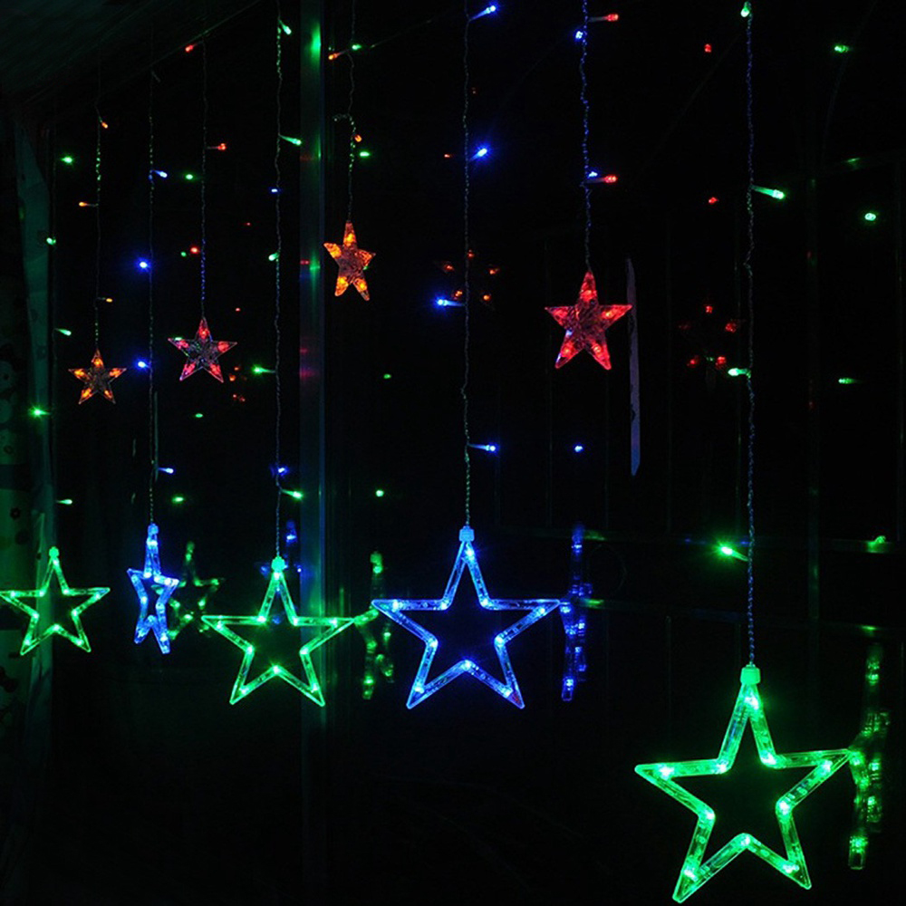 Honana-HT-336-220V-LED-Light-String-Star-Shape-Curtain-Light-Home-Decor-Celebration-Festival-Wedding-1143230-8
