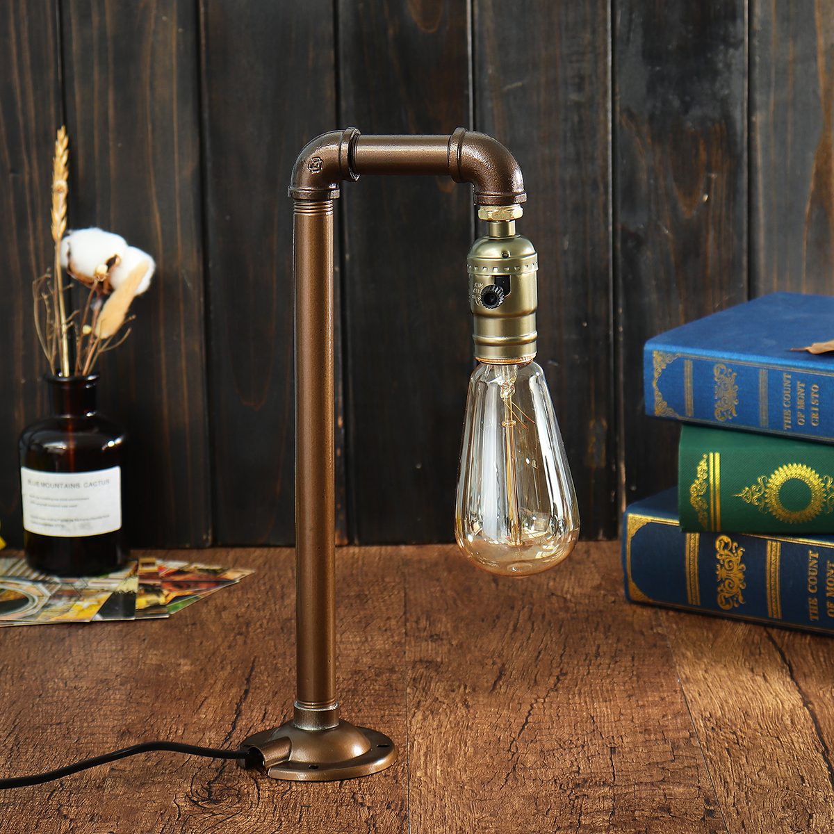 Industrial-Water-Pipe-E27-Bulb-Lamp-Light-Desk-Table-Lamp-Home-Bedroom-Fixture-Decor-1432211-3