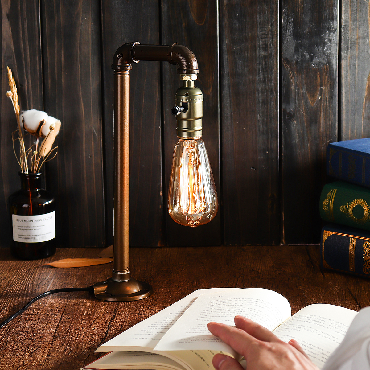 Industrial-Water-Pipe-E27-Bulb-Lamp-Light-Desk-Table-Lamp-Home-Bedroom-Fixture-Decor-1432211-5