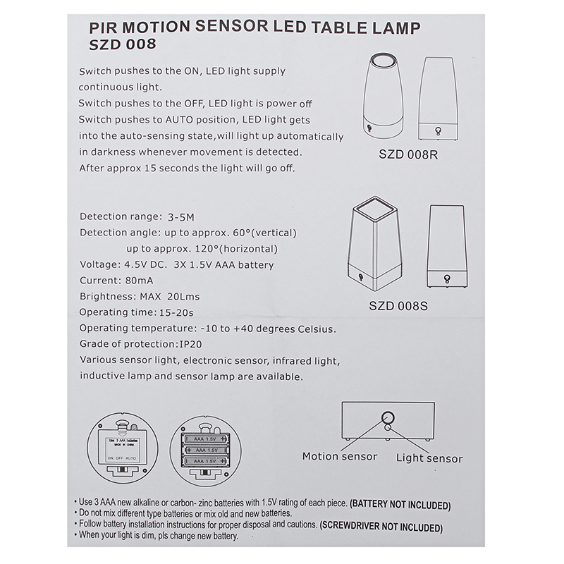 LAMP-LED-Table-Lamp-20LM-3000K-Auto-Turn-ONOFF-Home-Household-Super-Bright-1635612-10