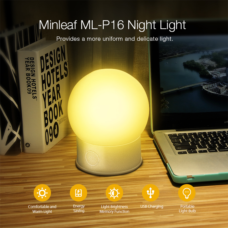 Minleaf-ML-P16-Night-Light-650mAh-LED-5W-USB-Charging-Portable-Light-Bulb-Touch-Control-Night-Light-1498380-1