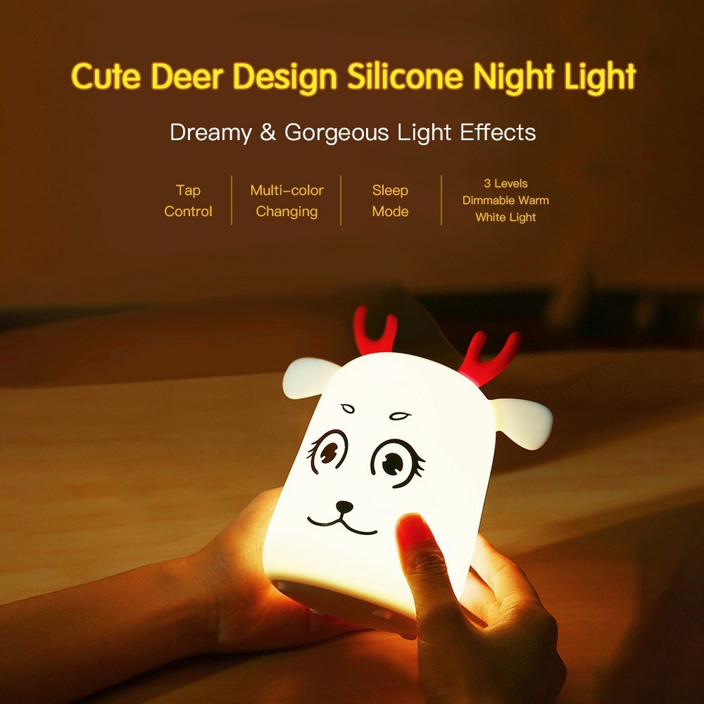 Novel-Cute-LED-Rechargeable-Silicone-Deer-Night-Light-Tap-Control-Bedroom-Home-Decor-Lamp-Kids-Gift-1381211-2