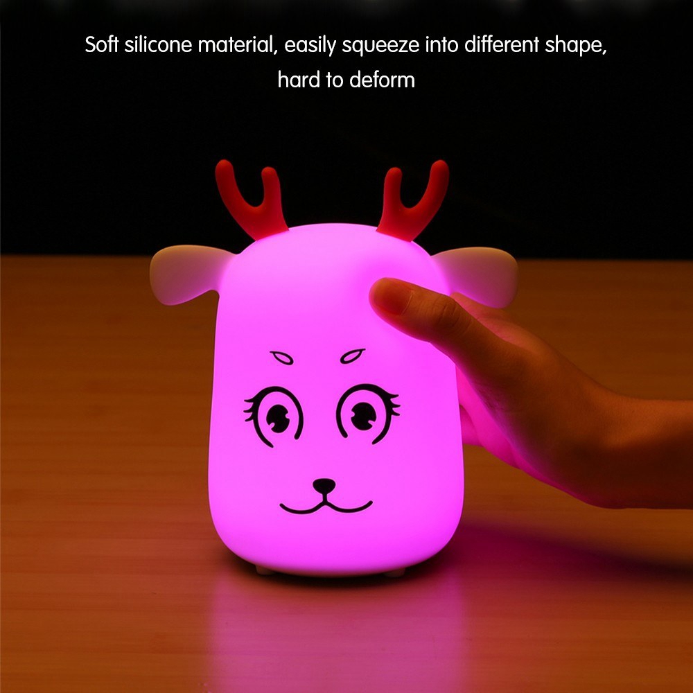 Novel-Cute-LED-Rechargeable-Silicone-Deer-Night-Light-Tap-Control-Bedroom-Home-Decor-Lamp-Kids-Gift-1381211-3