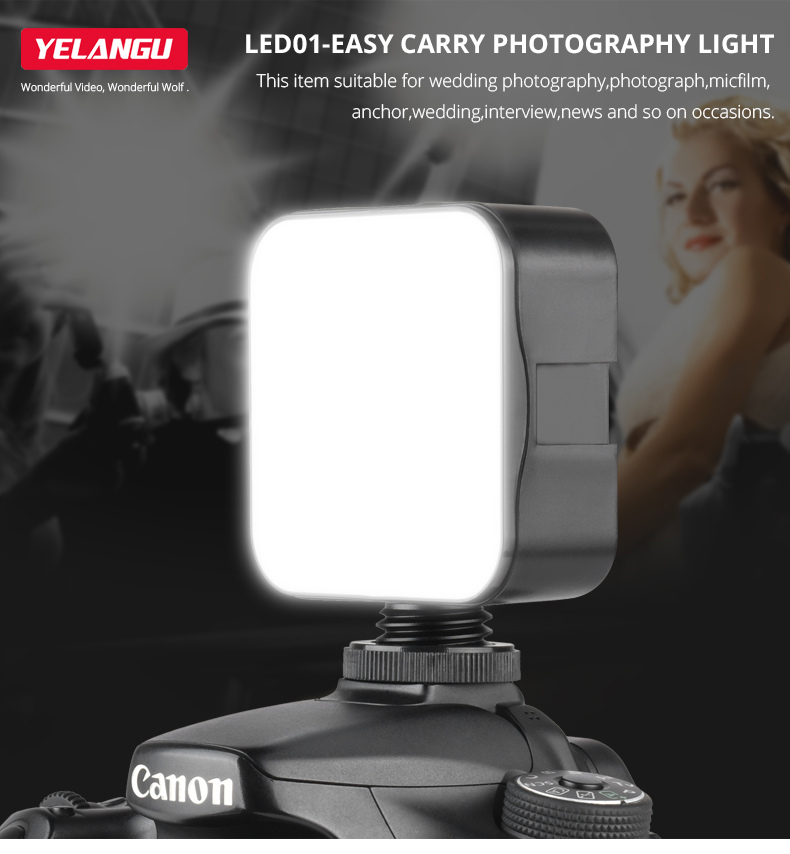 YELANGU-LED01-Fill-Light-Hoop-Lamp-6500K-LED-Video-Light-for-Camera--Video-Camcorder-For-DSLR-Camera-1814912-1