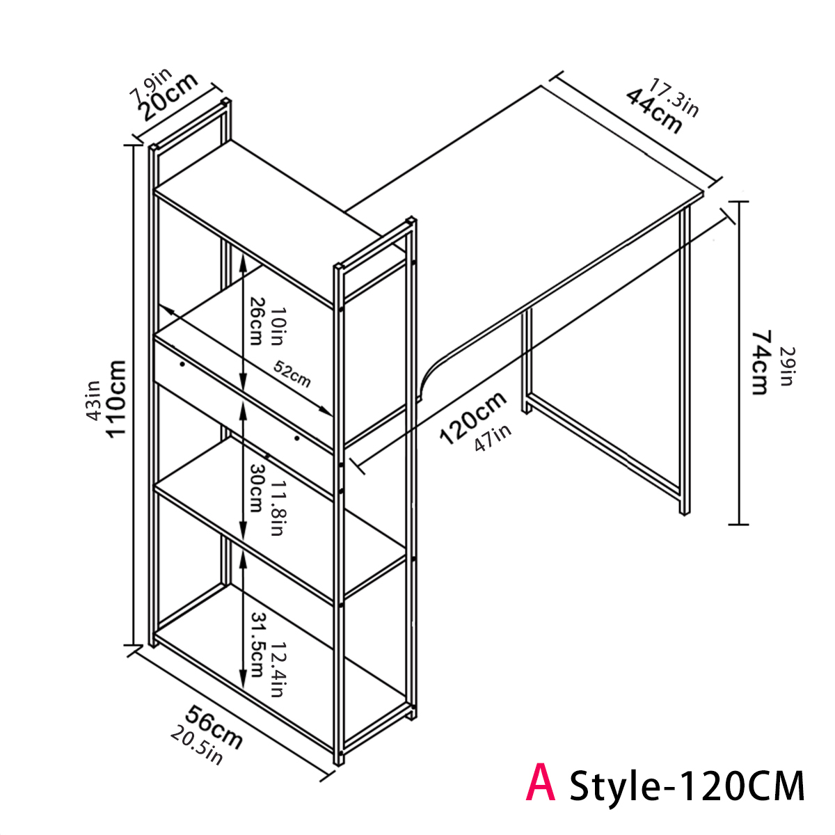 Computer-Laptop-Desk-Writing-Study-Table-Bookshelf-Desktop-Workstation-with-Storage-Racks-Home-Offic-1793114-9